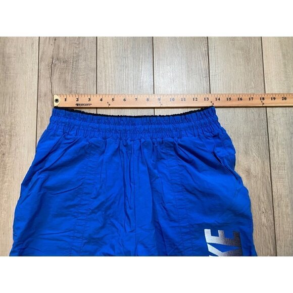 NIKE Vintage 80s 90s Lined Logo Shorts Blue Medium/Large? See Measurements - Picture 4 of 9